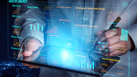 Sustainable business practices, green innovation, eco-friendly solutions, climate action, and long-term sustainability strategies supporting environmental goals and corporate responsibility. Thunkの写真素材