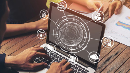 Software development with coding overlays, programming languages, developer tools, mobile app...