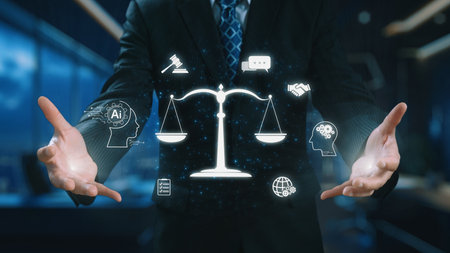 AI is transforming society, raising important ethics questions. Ethics in AI design ensures fairness. AI ethics promote responsible decisions. Balancing AI power with strong ethics is essential. Elideの写真素材