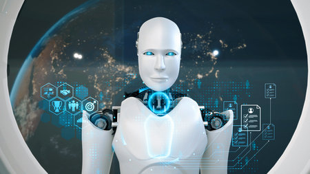 AI artificial intelligence transforms hiring with digital recruiters, virtual HR assistants, and...