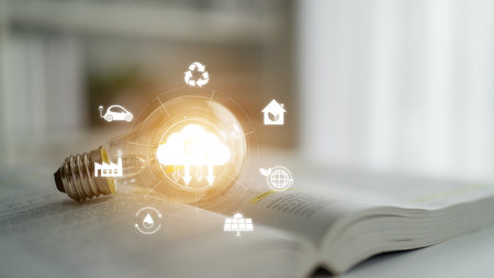 Net zero and CO2 reduction strategies promote sustainability, renewable energy, and climate-responsible business practices for a greener future.の写真素材