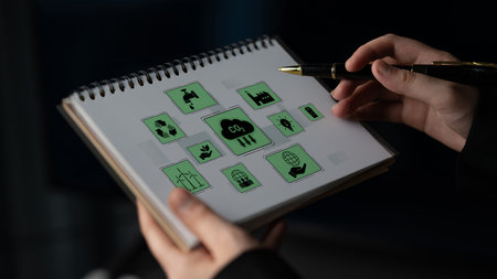 ESG concept integrates environmental, social, and governance practices to promote sustainability, responsibility, and ethical business development.の写真素材