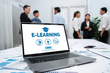 E-learning website with brisk sofware for student to study online on the internet network