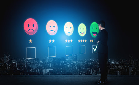 Customer feedback analysis boosts satisfaction, service quality, and business reputation through online review insights and data evaluation. Vouchの写真素材