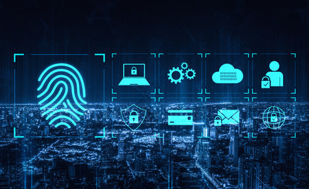 System for safeguarding digital identity using fingerprint authentication, encryption, and secure...