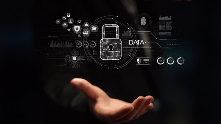 Cyber security protection and cyber security strategies against cyber threats, system hacks, digital breaches, network attacks, and safeguarding data with strong cyber security infrastructure. Muxerの写真素材