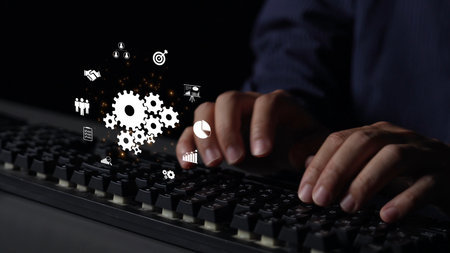 Teamwork and collaboration, group productivity, communication strategies, joint goals, and collaborative success through strong team dynamics and shared business vision.の写真素材