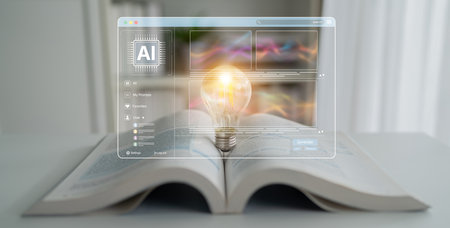AI platform generating art images with dynamic interface. AI-generated content appears in image gallery artificial intelligence view. Genrative AI loading multiple image from AI design engine. Splineの写真素材