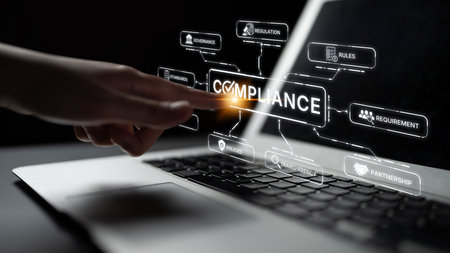 Compliance ensures alignment with standards, laws, and policies. A strong compliance system helps enforce regulation, protect organizations, and improve global compliance transparency. Splineの写真素材