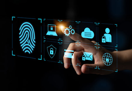 System for safeguarding digital identity using fingerprint authentication, encryption, and secure...