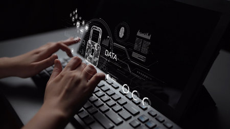 Cyber security protection and cyber security strategies against cyber threats, system hacks, digital...