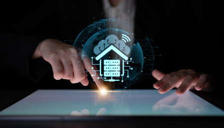 Cloud computing, cloud strategy, and cloud technology transforming digital infrastructure with...