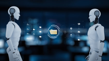 AI organizes folders through virtual assistant sorting, cloud AI systems, and artificial...