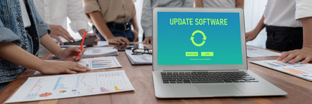 Software update on computer for brisk version of device software upgrade