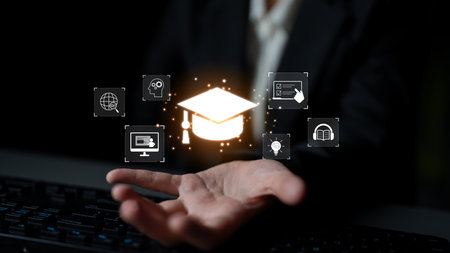 Online learning system combining digital education, e-learning, and virtual classroom to enhance...