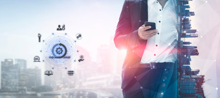 Agile project management using teams and agile planning for agile development. Agile enables flexibility, collaboration, and continuous improvement across modern workflows.の写真素材