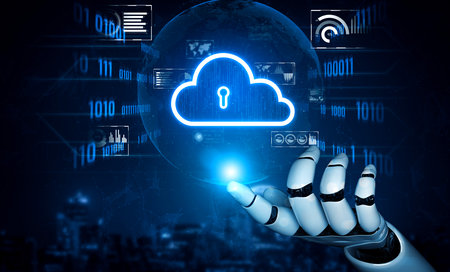 AI artificial intelligence optimizes cloud infrastructure with virtual assistants and intelligent...
