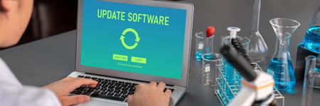 Software update on computer for brisk version of device software upgrade