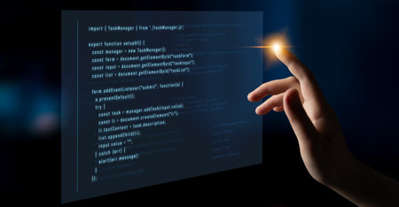 Script programming for task manager user interface, handling form submission, input validation, task...