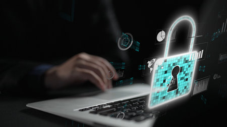 Cyber security protection and cyber security strategies against cyber threats, system hacks, digital...