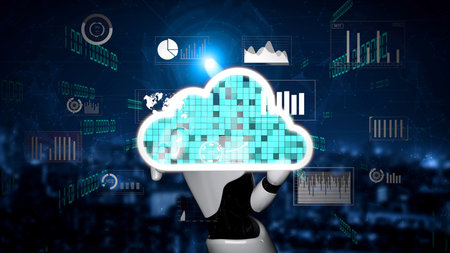 AI artificial intelligence optimizes cloud infrastructure with virtual assistants and intelligent...