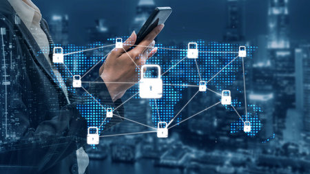 Cyber security protection and cyber security strategies against cyber threats, system hacks, digital...
