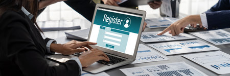 Online registration form for brisk form filling on the internet website