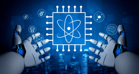 A quantum computing processor as the core of future AI technology. This innovation will power...