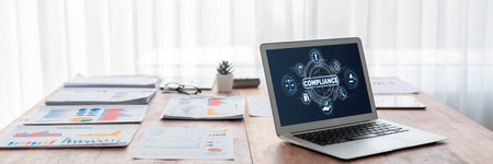 Compliance system for brisk online corporate business to meet quality standardの写真素材