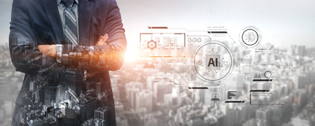 AI interface showing how artificial intelligence powers systems. AI Artificial intelligence...