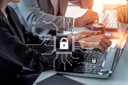 Cyber security system protecting digital infrastructure. Cyber security ensures data safety,...