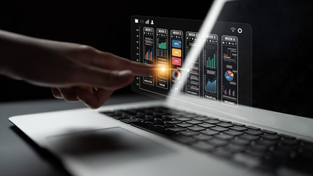 A weekly business performance report and analytics dashboard. A concept for tracking trends, KPIs,...