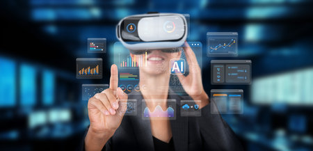Explore the intersection of virtual reality and data analytics, showcasing an engaging interactive...
