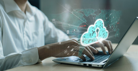 Business person discover the future of cloud computing with latest insights and elevate business by...