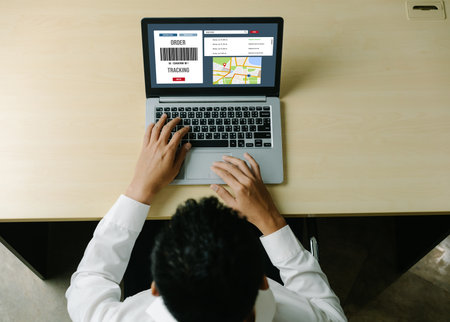 Delivery tracking system for e-commerce and modish online business to timely goods transportation...