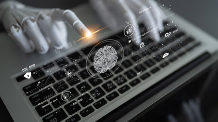 AI interacting with data management, data system, and data analysis processes for data-driven...