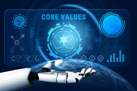 AI guided implementation of corporate core values and business ethics. These AI monitored principles...