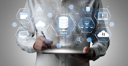 Cloud computing, cloud strategy, and cloud technology transforming digital infrastructure with...