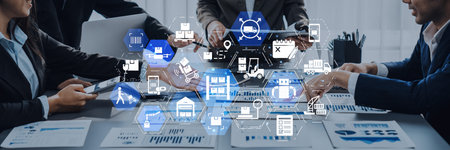 Concept of smart shelves revolutionizes logistics management. This system ensures efficient...