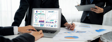 Business data dashboard provide brisk business intelligence analytic for marketing strategy planning