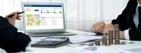 Delivery tracking system for e-commerce and brisk online business to timely goods transportation and...