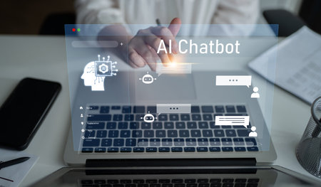 AI chatbot interface facilitates communication, chatbot, and AI interaction for automated user...