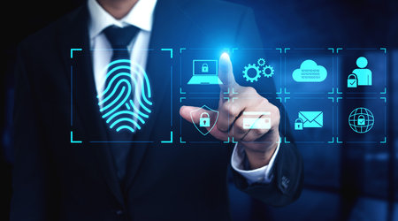 System for safeguarding digital identity using fingerprint authentication, encryption, and secure...