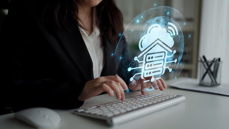 Cloud computing, cloud strategy, and cloud technology transforming digital infrastructure with...