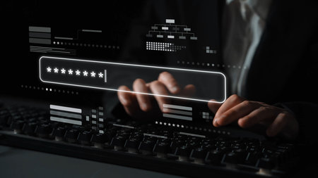 User authentication and password protection concept showing secure login, privacy safeguard, data protection, access control, and digital identity verification Marrowの写真素材