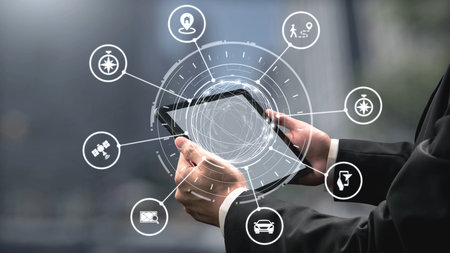 GPS icons show navigation, GPS tracking, and location. GPS supports real time maps, direction, and...