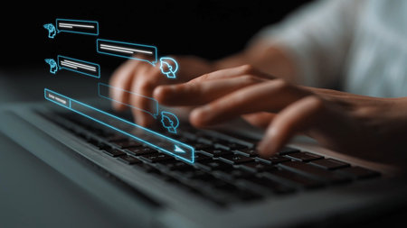 AI chatbot interface facilitates communication, chatbot, and AI interaction for automated user...