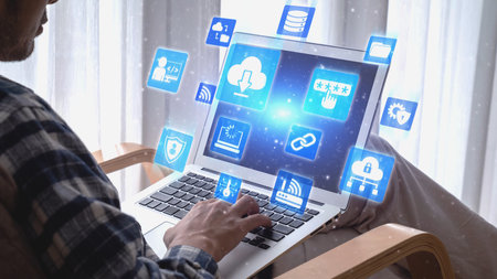 Cloud computing, cloud strategy, and cloud technology transforming digital infrastructure with...
