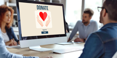 Online donation platform offer brisk money sending system for people to transfer on the internetの素材