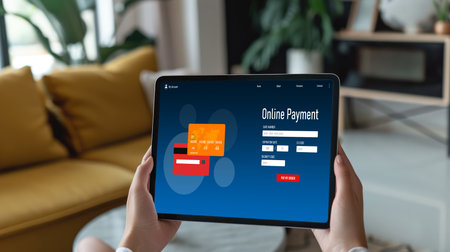 Online payment platform for brisk money transfer on the internet netowrkの素材